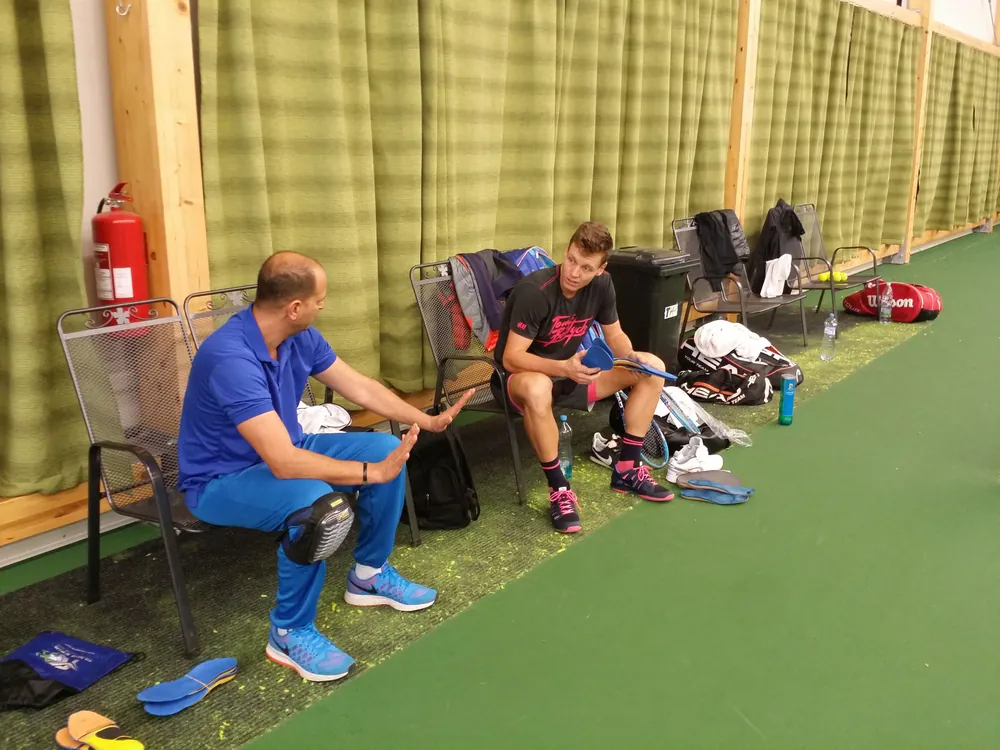 Tomáš Berdych with Tamir Kfir