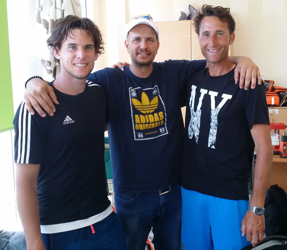 Dominic Thiem with Tamir Kfir